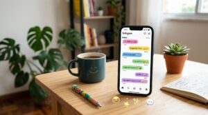 Notas engraçadas para Instagram com frases divertidas.